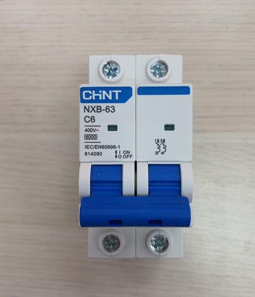 CB tép (MCB) dòng cắt 6KA 2 cực Chint NXB-63 2P C6 6kA