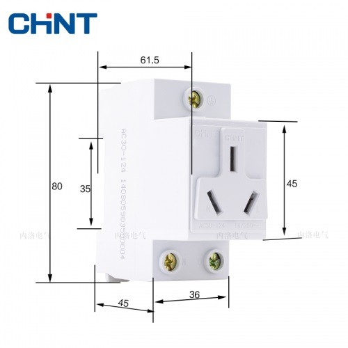 Ổ cắm 3 chấu cài thanh DIN Rail- AC30-124 - Hãng CHINT | Lazada.vn