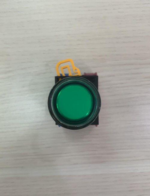Nút nhấn có đèn, loại phẳng, nhấn nhả, IP65 ngoài mặt tủ - màu đỏ YW1L-MF2E10QM3R