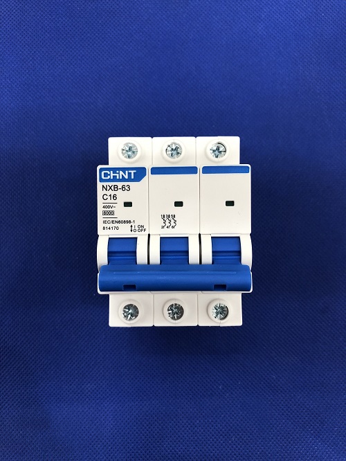 CB tép (MCB) dòng cắt 6KA 3 cực Chint NXB-63 3P C16 6kA