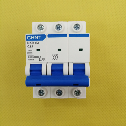 CB tép (MCB) dòng cắt 6KA 3 cực Chint NXB-63 3P C63 6kA