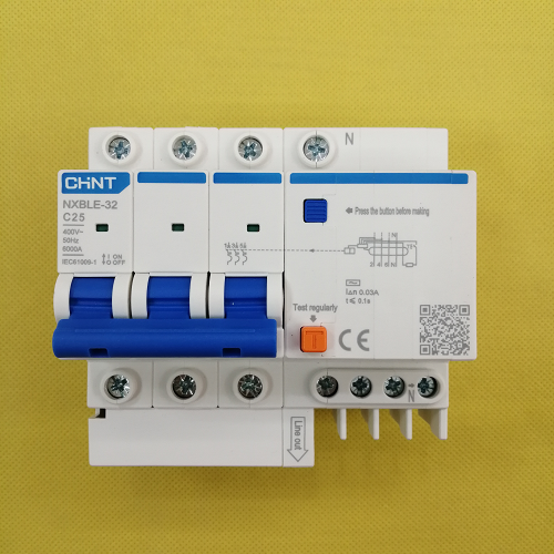 RCBO Chint NXBLE-32 3P N C25 30mA