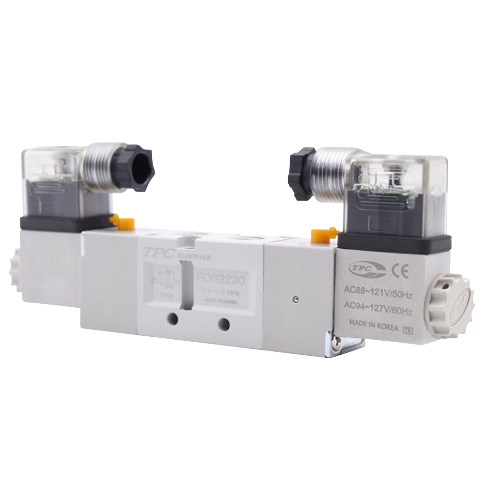 Van điện từ 5/2, 2 coil điện áp 24 VDC, ren 1/8” TPC RDS3230-5D-01