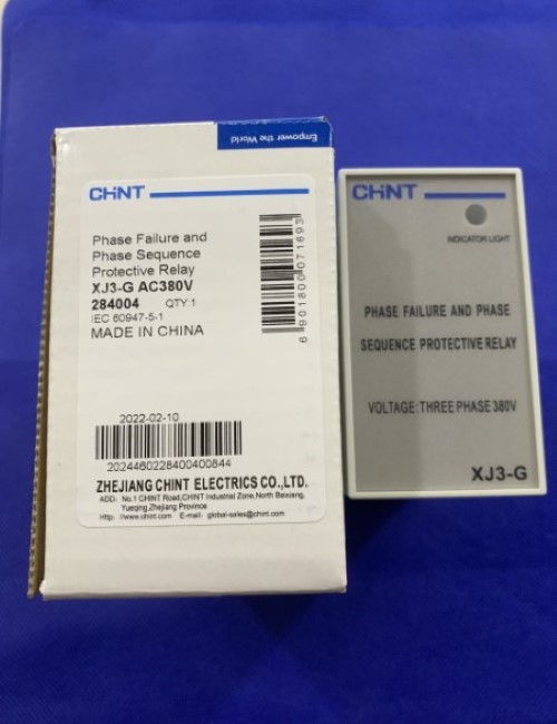 Bảo vệ mất pha, thứ tự pha, cân bằng pha Chint XJ3-G AC380V