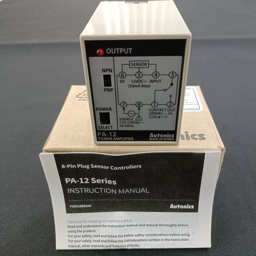 Bộ điều khiển cảm biến phích cắm 8 chân Autonics PA-12