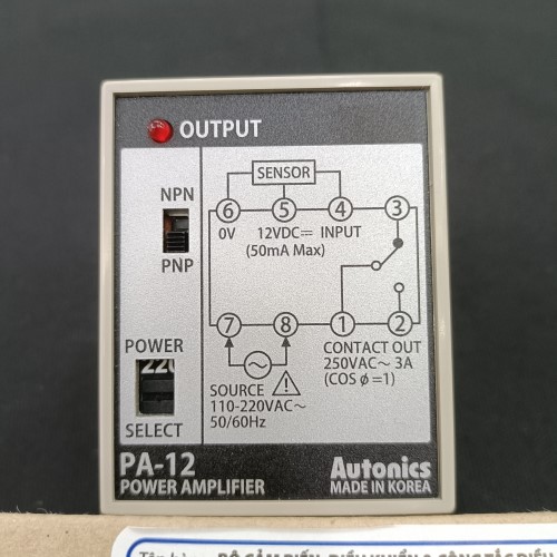 Bộ điều khiển cảm biến phích cắm 8 chân Autonics PA-12