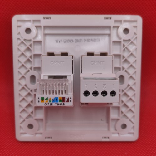 Bộ ổ cắm điện thoại, ổ cắm mạng Cat 5 màu vàng