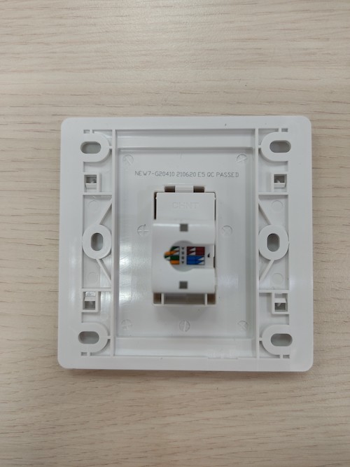 Bộ ổ cắm mạng đơn Cat 6 màu trắng