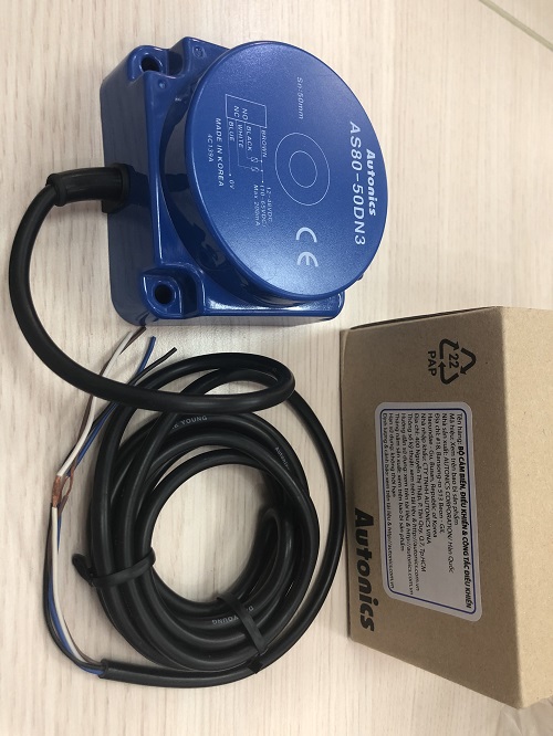 Cảm biến tiệm cận loại hình trụ toàn thân kim loại Autonics AS80-50DN3