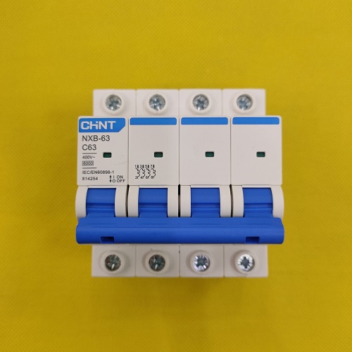 CB tép (MCB) dòng cắt 6KA 4 cực Chint NXB-63 4P C63 6kA