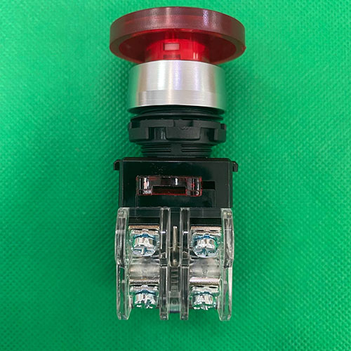 Công tắc khẩn có đèn viền nhôm phi 22 Hanyoung MRA-RM1A0R