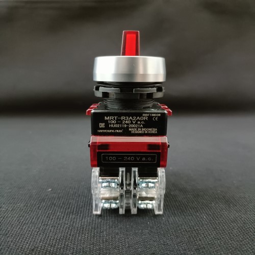 Công tắc xoay 3 vị trí có đèn viền nhôm Hanyoung MRT-R3A2A0R