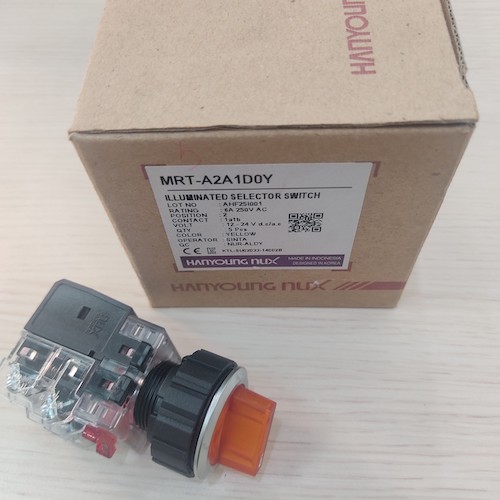 Công tắc xoay có đèn 2 vị trí phi 30 Hanyoung MRT-A2A1D0Y