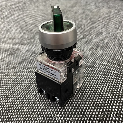 Công tắc xoay có đèn 2 vị trí viền nhôm Hanyoung MRT-MRT-R2A1A3G