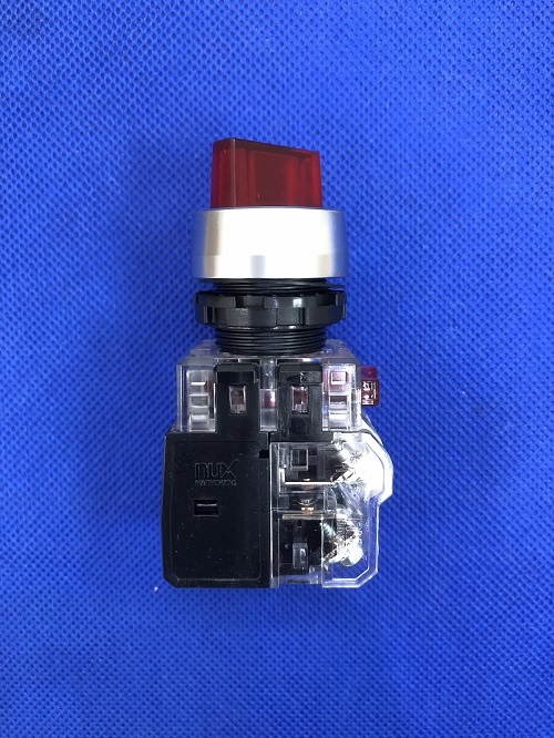 Công tắc xoay có đèn 2 vị trí viền nhôm Hanyoung MRT-MRT-R2A1A3R