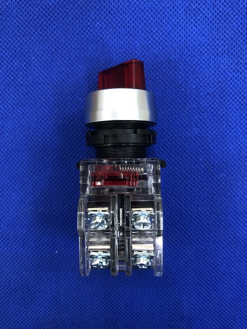 Công tắc xoay có đèn 2 vị trí viền nhôm Hanyoung MRT-MRT-R2A1A3R