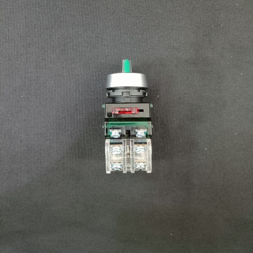 Công tắc xoay có đèn 3 vị trí viền nhôm Hanyoung MRT-R3A2A0G