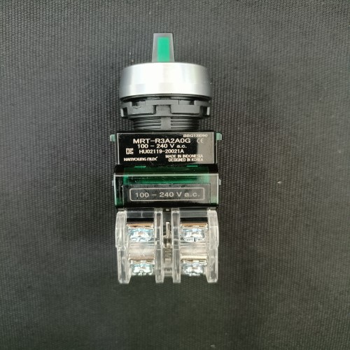 Công tắc xoay có đèn 3 vị trí viền nhôm Hanyoung MRT-R3A2A0G