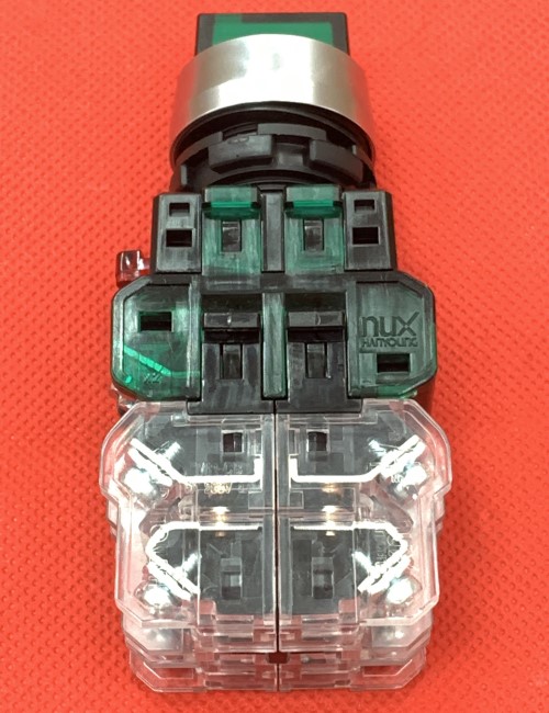 Công tắc xoay có đèn viền nhôm Hanyoung PHI 22 MRT-R3A2D0G