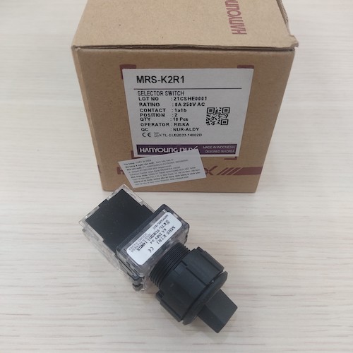 Công tắc xoay viền nhựa phi 25 Hanyoung MRS-K2R1