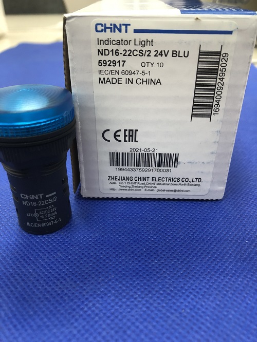 Đèn báo Chint ND16-22CS/2 24V BLU