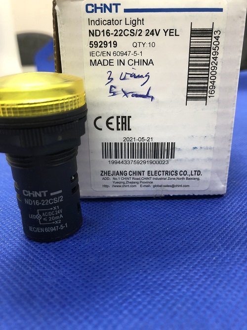Đèn báo Chint ND16-22CS/2 24V YEL
