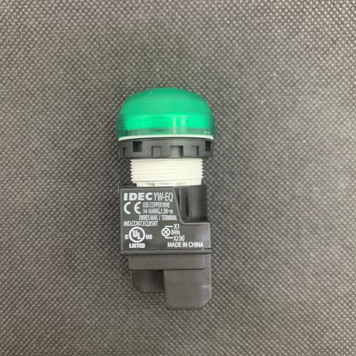 Đèn báo màu xanh, không biến thế, IP65 ngoài mặt tủ, mặt lồi YW1P-2EQM3G