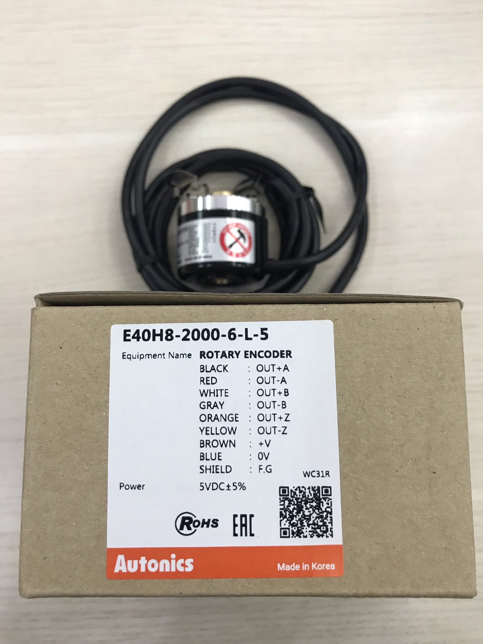 Bộ mã hóa vòng quay tương đối 40mm (Loại lỗ) Autonics E40H8-2000-6-L-5