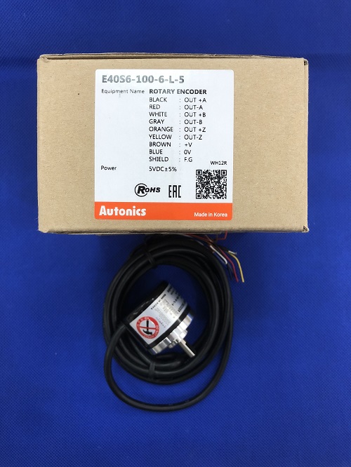 Bộ mã hóa vòng quay tương đối 40mm (Loại trục) Autonics E40S6-100-6-L-5
