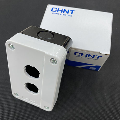 HỘP NÚT NHẤN 2 LỖ PHI 22 CHINT NP2-B02