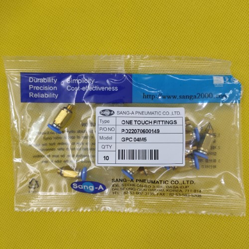 Nối ống thẳng phi 4 ren M5 GPC04M5