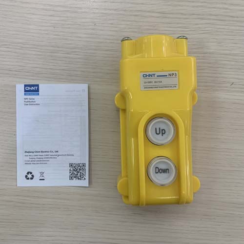 Nút nhấn cẩu trục 2 nút Chint NP3-1