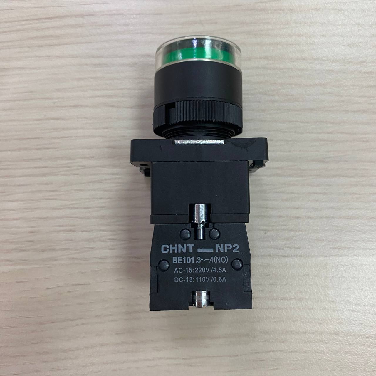 Nút nhấn có đèn Chint màu xanh lục NP2-EW3361 230V LED