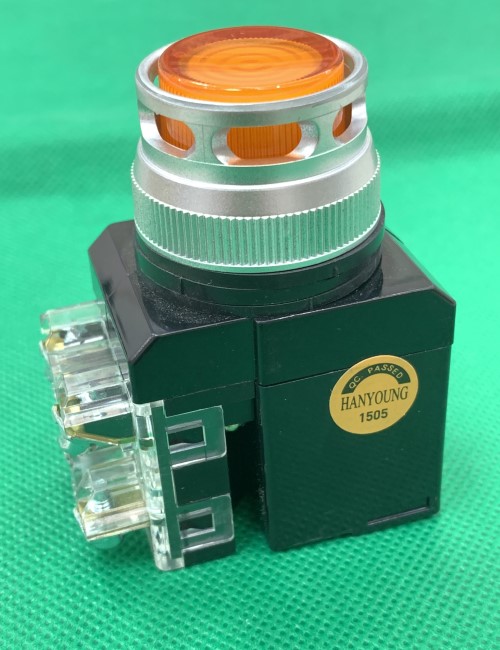 Nút nhấn có đèn LED màu vàng phi 30 CR-304-A0-Y