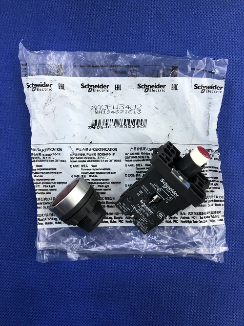 Nút nhấn có đèn Schneider XA2EW34B2