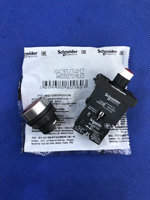 Nút nhấn có đèn Schneider XA2EW34M2