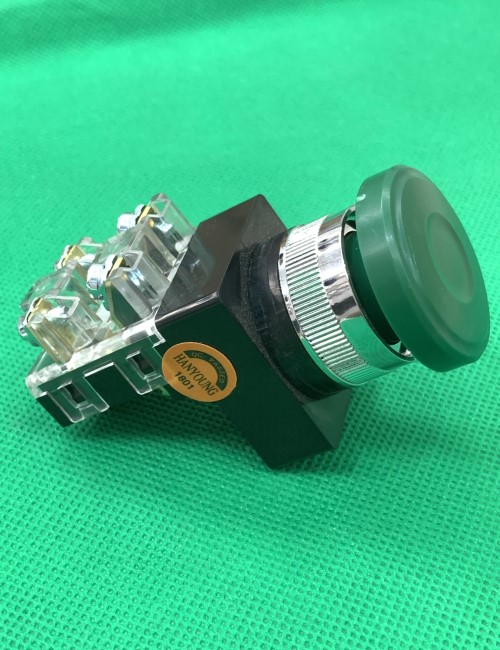 Nút nhấn dừng khẩn không giữ phi 25 màu xanh CR-257-1G