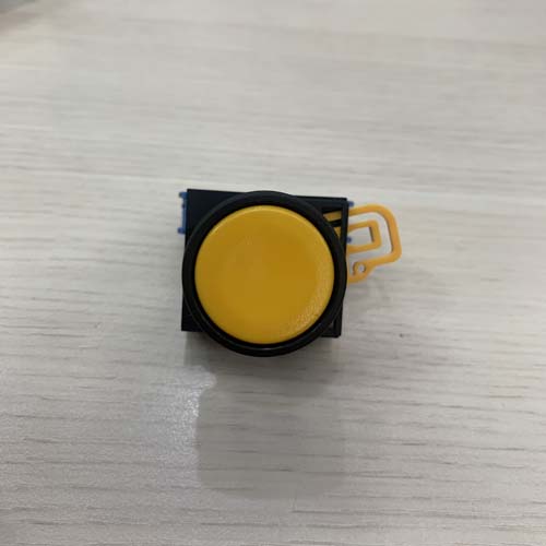 Nút nhấn không đèn, nhấn nhả, IP65 ngoài mặt tủ, màu vàng YW1B-M1E10Y
