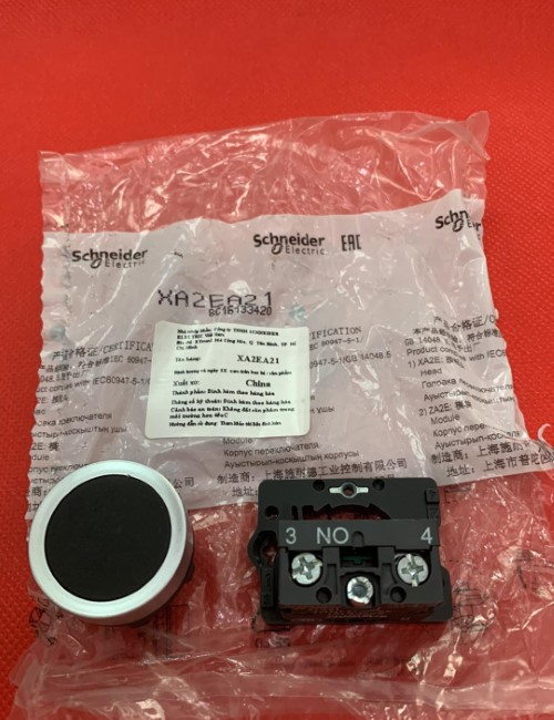 Nút nhấn không đèn Schneider XA2EA21