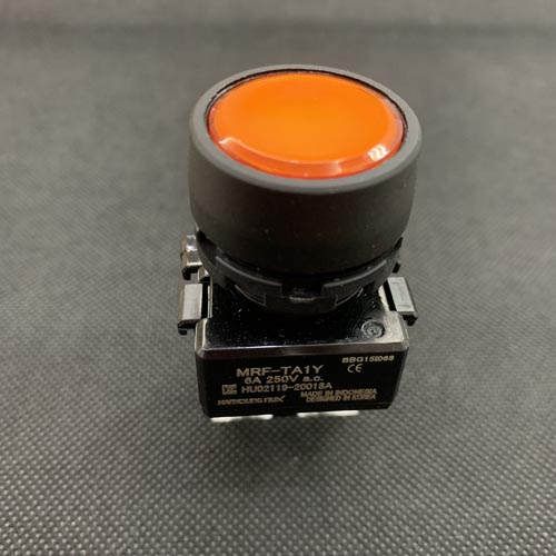 Nút nhấn không đèn viền nhựa màu vàng MRF-TA1Y