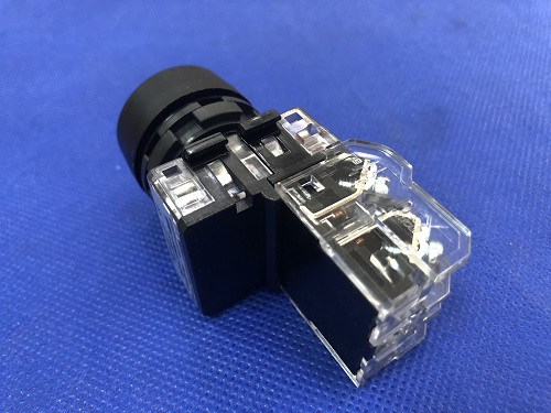 Nút nhấn không đèn viền nhựa màu xanh dương MRF-TA1A