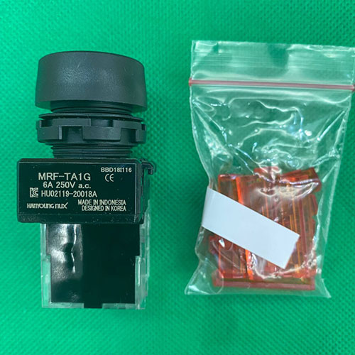 Nút nhấn không đèn viền nhựa màu xanh MRF-TA1G