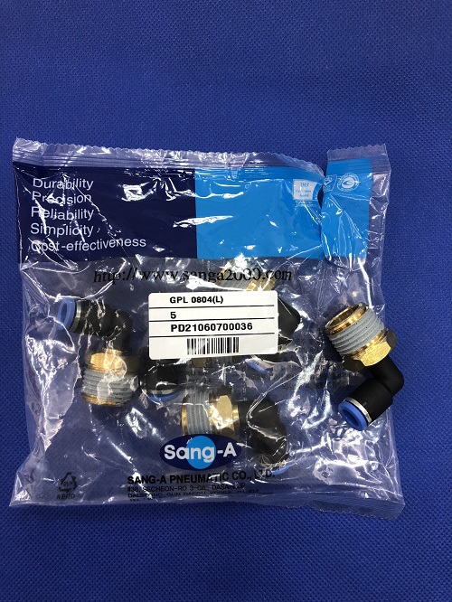 Nối ống L phi 8 ren 21 GPL0804